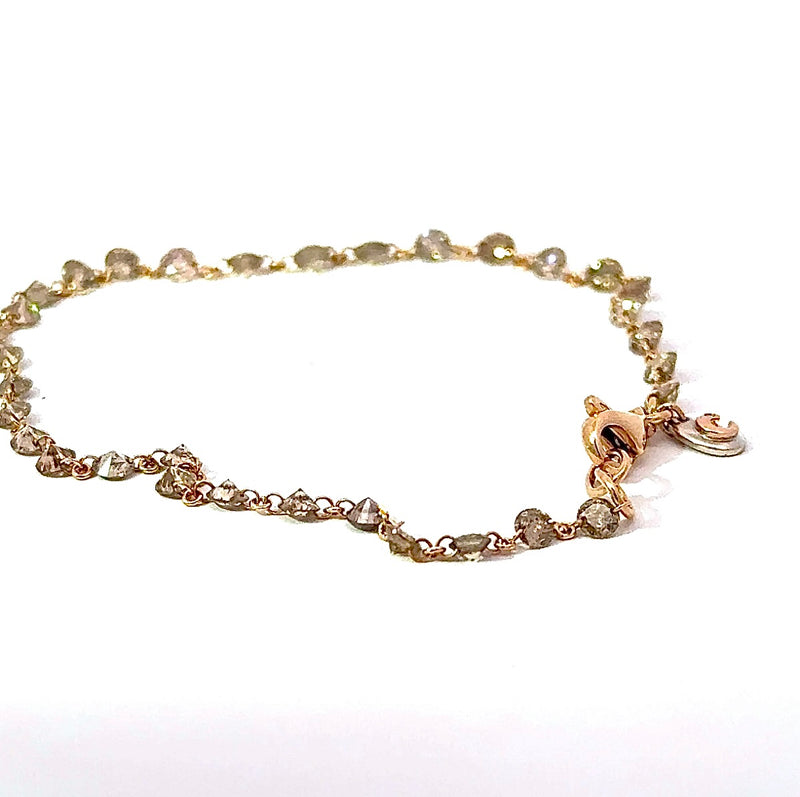 Spektakuläres Crivelli Armband in 18 Karat Roségold mit 3,30 Karat Fancy Brillanten