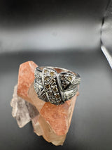 Wirkungsvoller Ring in 14 Karat Weißgold mit Fancy Cognac- & weißen Brillanten