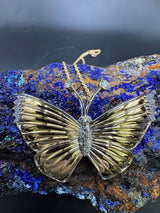 Schmetterling-Anhänger in 14 Karat Gelb- & Weißgold mit Diamanten & Brillanten