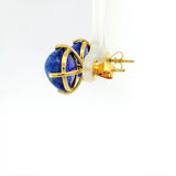 Beeindruckende Ohrringe in 18 Karat Gelbgold mit feinen Tansaniten & Brillanten