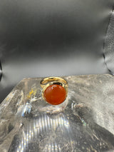 Moderner Tamara Comolli Ring „Bouton Large Carnelian“ in 18 Karat Gelbgold