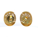 Handgefertigte Ohrstecker in 18 Karat Gelbgold mit feinen Smaragden & Brillanten