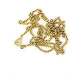 Elegante Panzerkette in 14 Karat Gelbgold mit Federring
