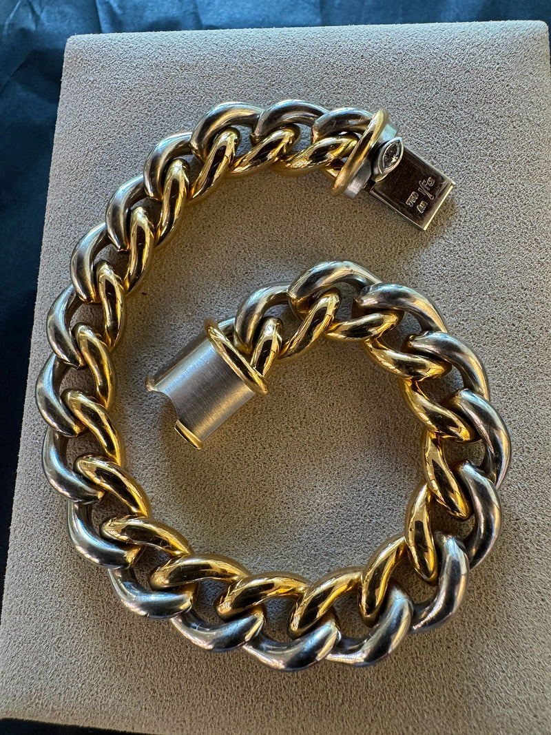 Original IsabellaFa Armband in 18 Karat Gelbgold und 950er Platin mit Diamant