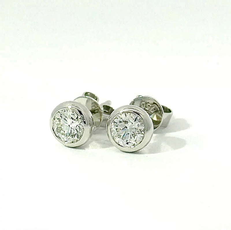 Moderne Brillantstecker in 18 Karat Weißgold mit hochfeinen Brillanten