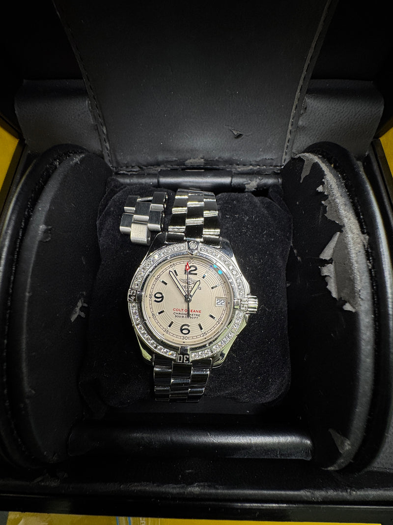 Elegante Breitling Colt Ocean Damenuhr mit Diamantlünette – Full Set, neuwertig