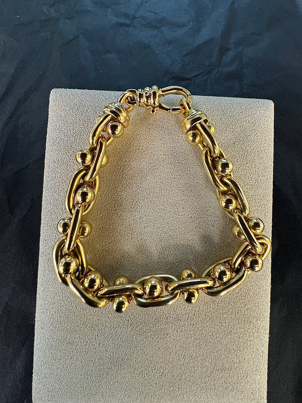 Ausgefallenes Armband in 18 Karat (750) strahlendem Gelbgold