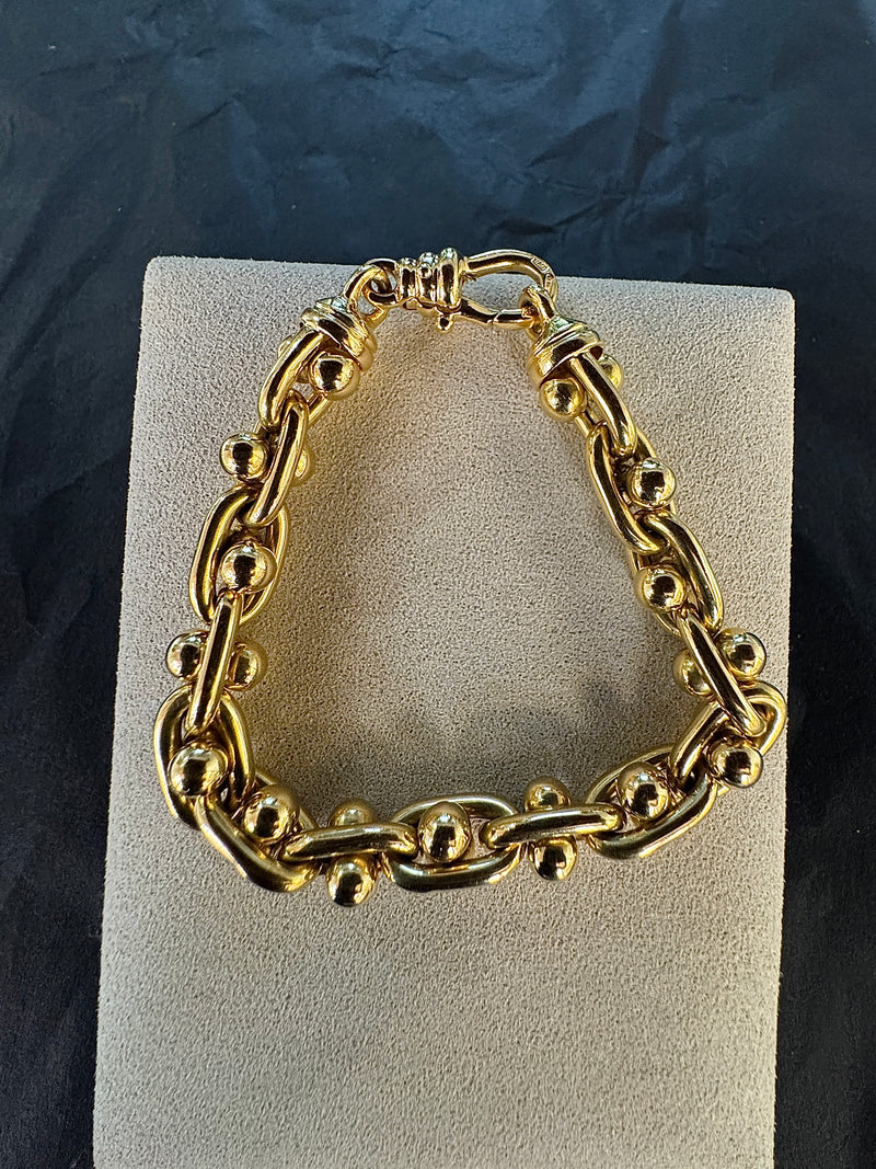 Ausgefallenes Armband in 18 Karat (750) strahlendem Gelbgold