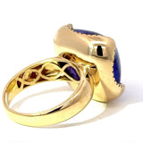 Beeindruckender Ring in 14 Karat Gelbgold mit feinen Tansanit & Brillanten