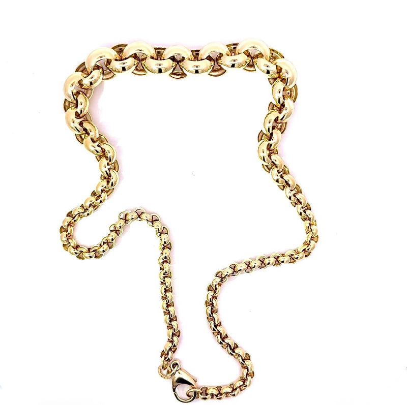 Leuchtendes Erbsencollier in 8 Karat Gelbgold mit schönem Verlauf