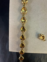 Massives Herzarmband in 18 Karat (750) Gelbgold mit Zusatzglied