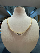 Seltenes Vintage-Collier in 18 Karat Gelbgold mit 1,07 Karat Brillant