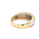 Edler Bicolor Ring in 18 Karat Gold mit feinen Saphir & Brillanten - Handarbeit