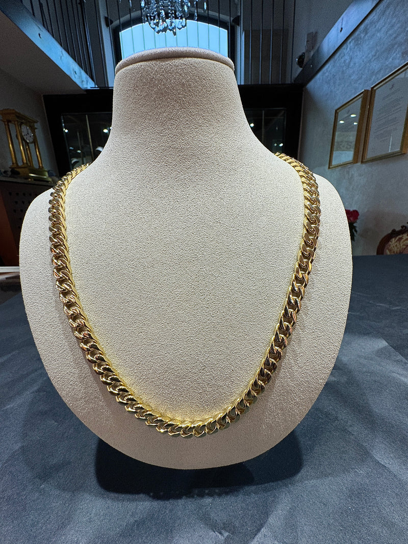 Panzerkette in 18 Karat Gelbgold – 103 Gramm mit zeitloser Struktur