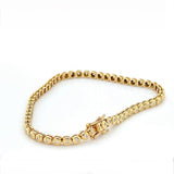 Elegantes Tennis Armband in 18 Karat Gelbgold mit feinen Brillanten