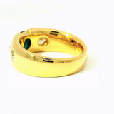 Hochwertiger Jaufmann Ring in 18 Karat Gelbgold mit Saphir & riesigen Diamanten