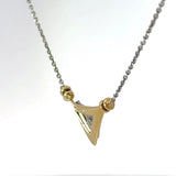 Elegantes Collier in 18 Karat Gelbgold und 950er Platin mit Brillant