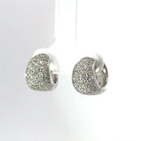 Edle Kreolen in 18 Karat Weißgold ausgefasst mit 76 Diamanten