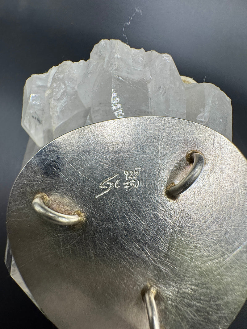 Einmaliger Anhänger in 925 Sterling Silber & 18 Karat Gold mit Natur-Feueropal