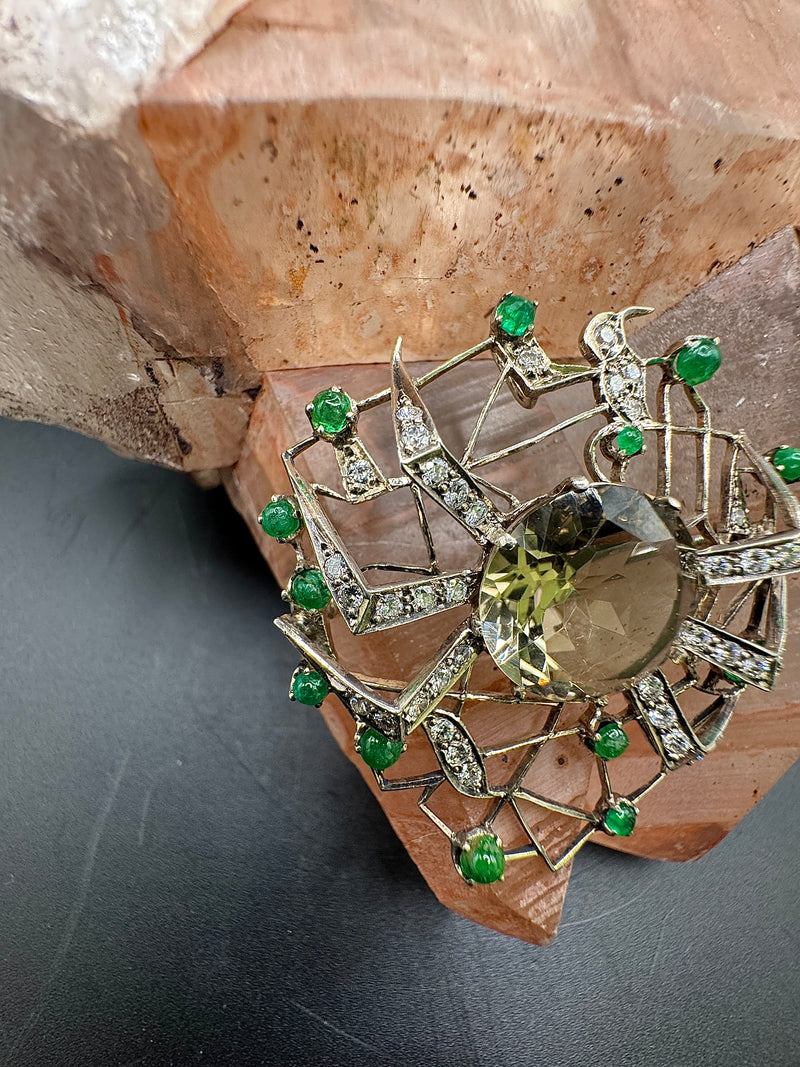 Vintage-Brosche & Anhänger in Silber – handgefertigtes Unikat