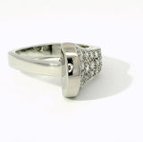 Edler Ring in 18 Karat Weißgold mit feinen Brillanten - Massive Handarbeit