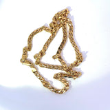 Massive & kantige Panzerkette in 18 Karat (750) Gelbgold mit Karabiner