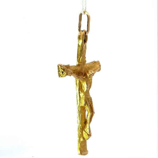 Kreuzanhänger in 14 Karat Gelbgold mit Jesusfigur