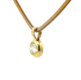 Edler Solitär-Anhänger in 18 Karat Gelbgold mit hochfeinem Brillanten