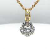 Eleganter Solitär-Anhänger in 18 Karat Gold mit großen Brillant