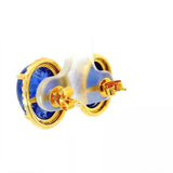 Edle Ohrringe in 18 Karat Gelbgold mit hochfeinen Tansaniten und Brillanten