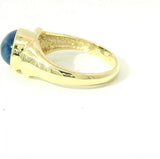 Zeitloser Ring in 9 Karat Gelbgold mit Saphir-Cabochon