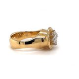 High-quality Jaufmann ring in 18 carat yellow gold with top quality diamonds