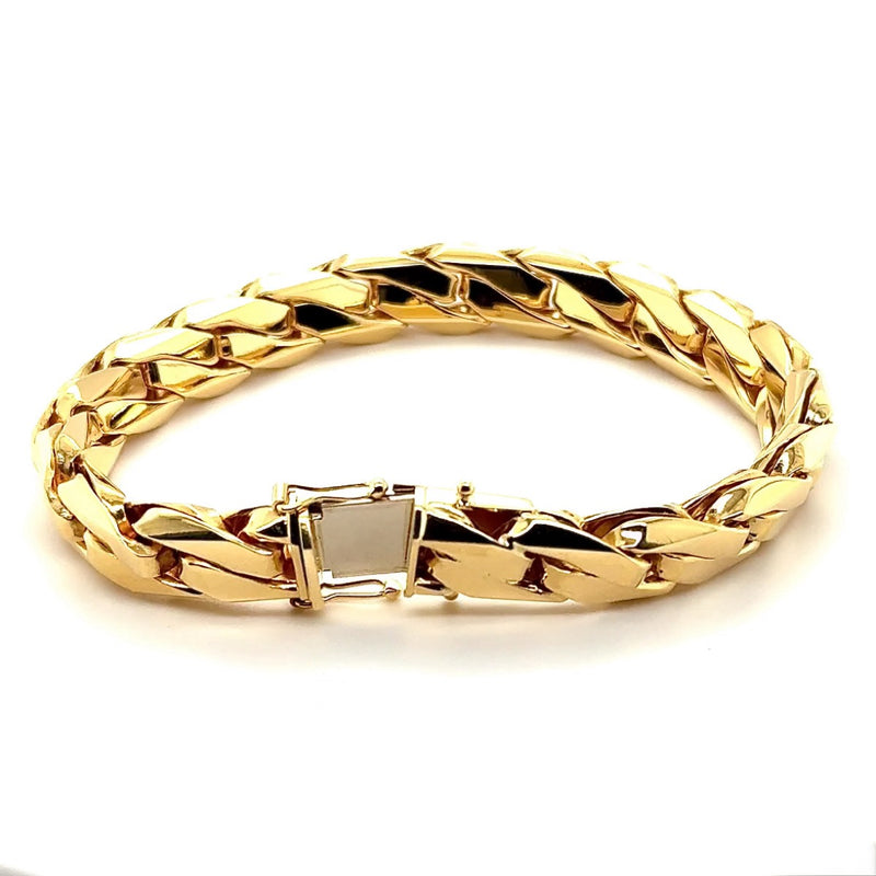 Massives und dominantes Gold-Armband in 18 Karat - Handarbeit