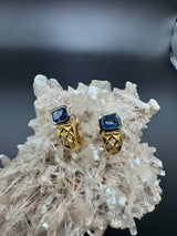 Ausgefallene Ohrringe in 18 Karat Gold mit Saphiren & Brillanten