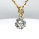Eleganter Solitär-Anhänger in 18 Karat Gold mit großen Brillant
