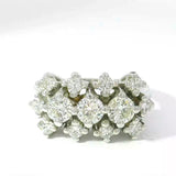 Zeitloser Vintage-Ring in 14 Karat Weißgold mit Brillanten