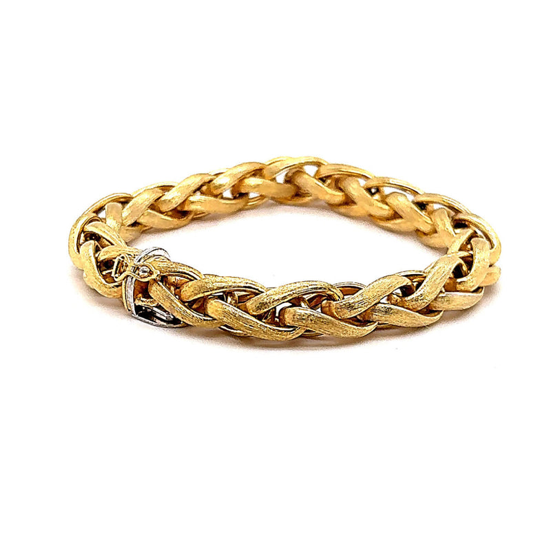 Stilvolles Zopfketten-Armband in 18 Karat (750) Gelbgold