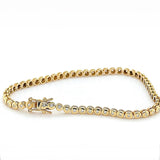 Elegantes Tennis Armband in 18 Karat Gelbgold mit feinen Brillanten