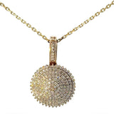 Besonderer Vintage-Anhänger in 9 Karat (375) Gold mit Diamanten