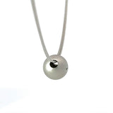 Edles Collier in 14 Karat Weißgold mit 950er Platin-Anhänger & Brillant