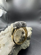 Hochwertiger Herz-Ring in 18 Karat Gelb- & Weißgold mit Brillanten