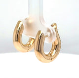 Große Tamara Comolli Signature Drop Hoops Pavé Creolen in 18 Karat Rosegold
