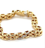 Ausgefallenes & edles Armband in 18 Karat Gelbgold mit feinen Brillanten