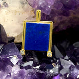 Edler Anhänger in 18 Karat Gelbgold mit feinen Lapis Lazuli und Brillanten
