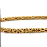 Zeitloses und massives Königsketten-Armband in 14 Karat Gelbgold - mit Karabiner