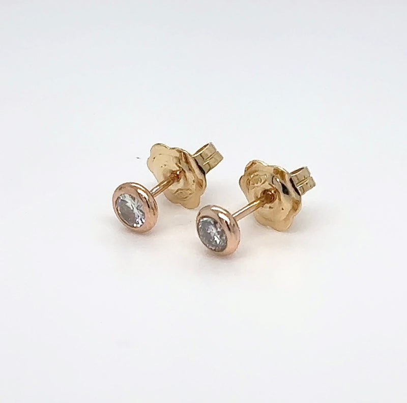 Zeitlose Brillant Stecker in 18 Karat (750) Roségold