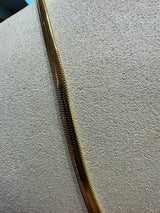 Edle Fischgräten Halskette in 18 Karat Gelbgold mit Karabiner