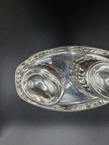 Stilvolles Salz- & Pfeffer-Service mit Tablett – in 835er Silber