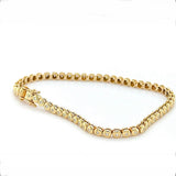 Elegantes Tennis Armband in 18 Karat Gelbgold mit feinen Brillanten