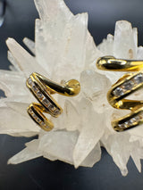 Elegante Ohrringe in 18 Karat Gelbgold mit feinen Brillanten